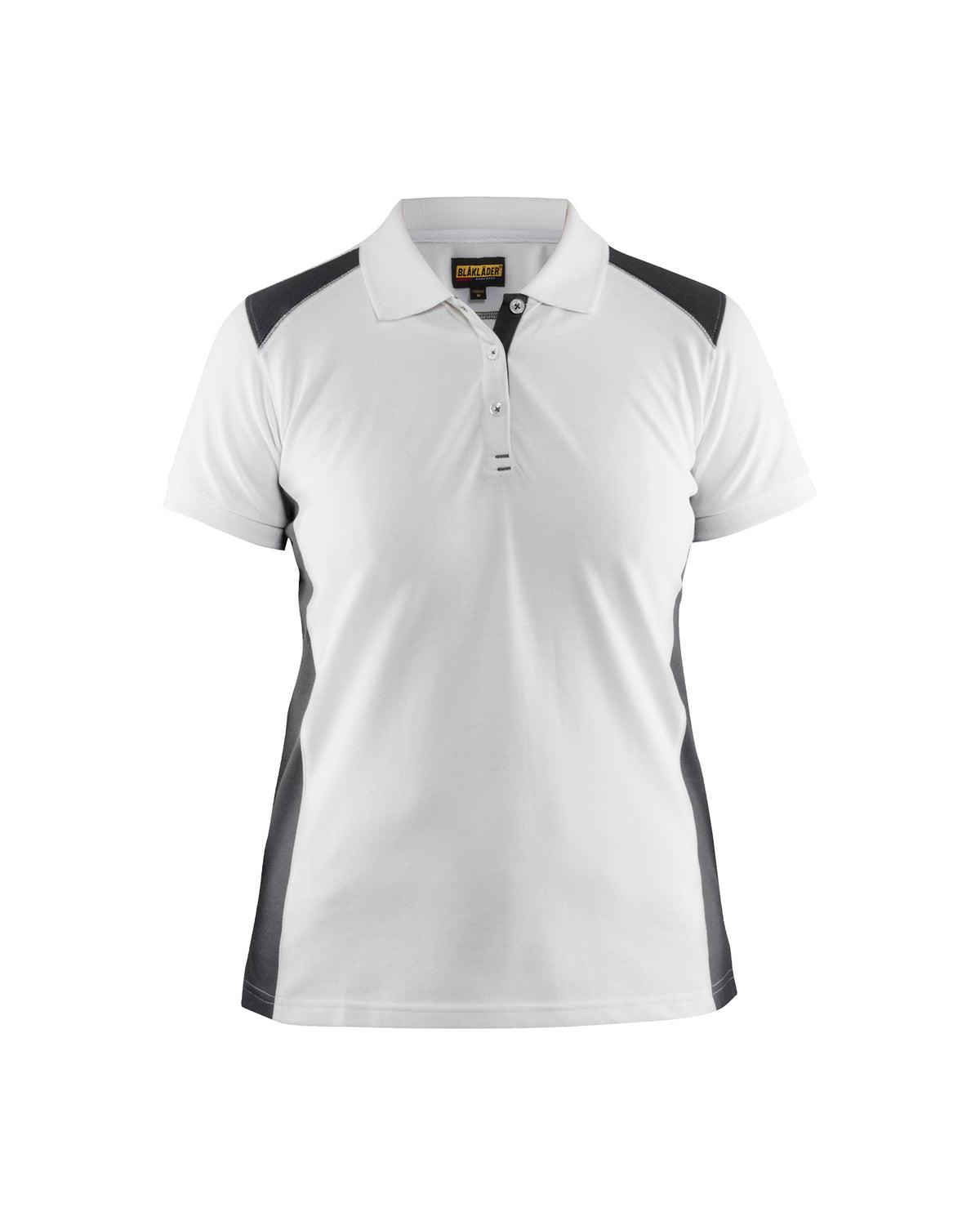 Poloshirt Dames 3390 - Wit/Donkergrijs