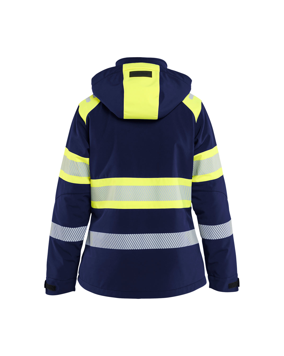 High-Visibility Softshell Jack Dames 4406 - Marine/High Vis Geel