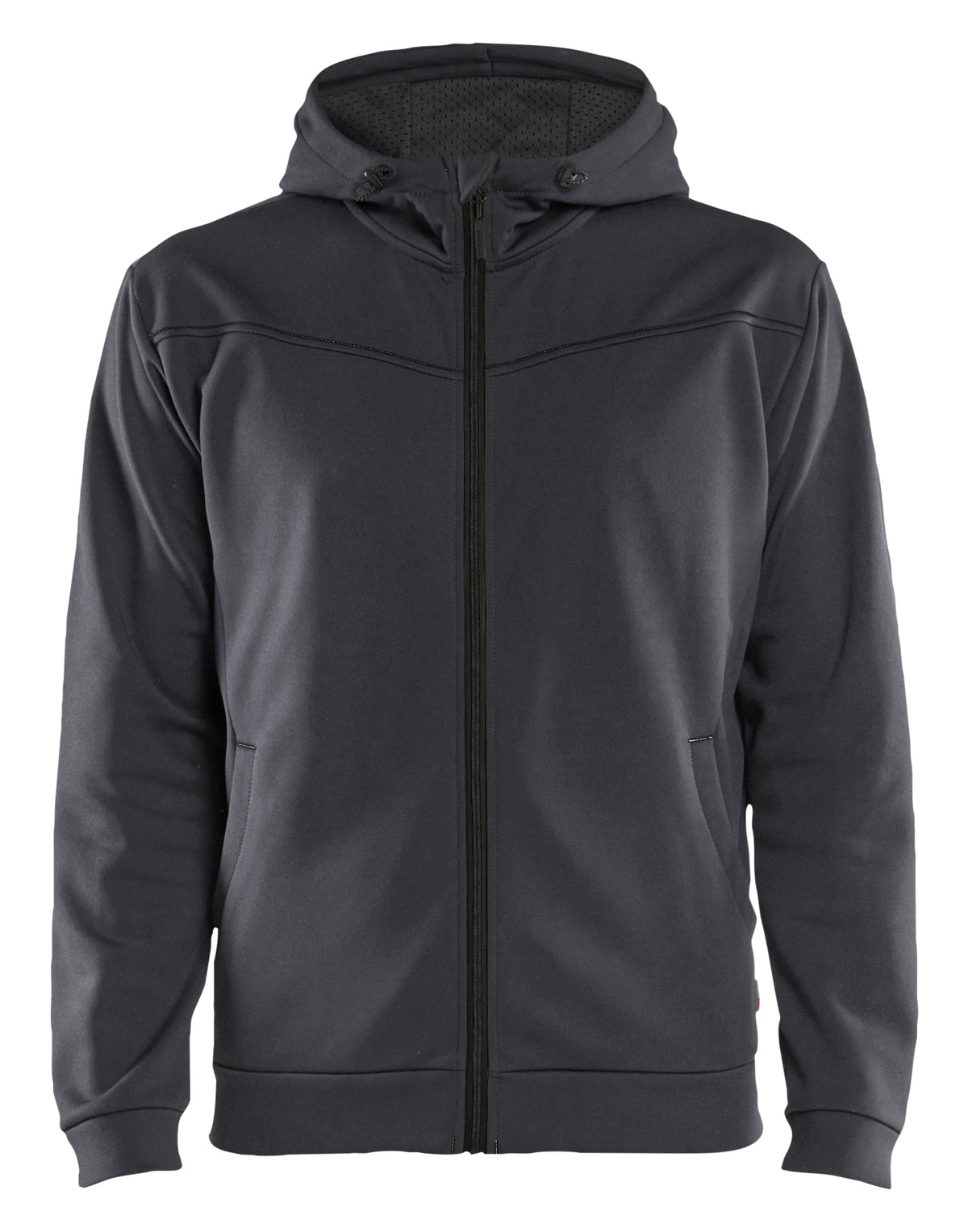 Hooded Sweatshirt met Rits 3363 - Medium grijs/Zwart