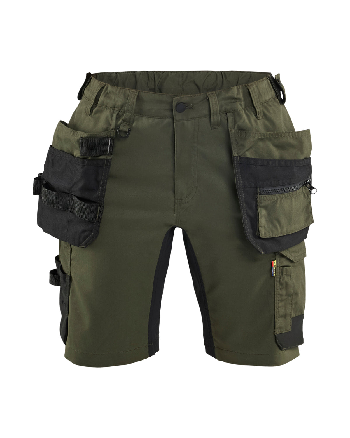 Short Dames 7133 - Donker herfstgroen/Zwart