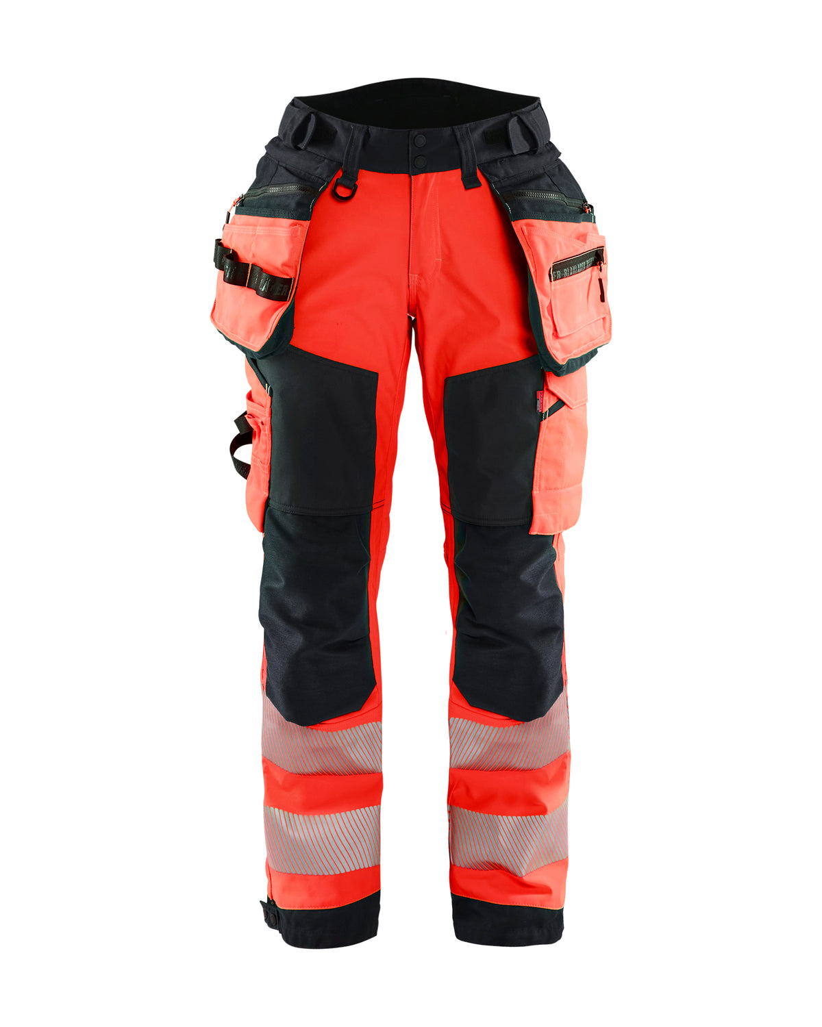 High-Visibility Werkbroek Dames 7118 - High Vis Rood/Zwart