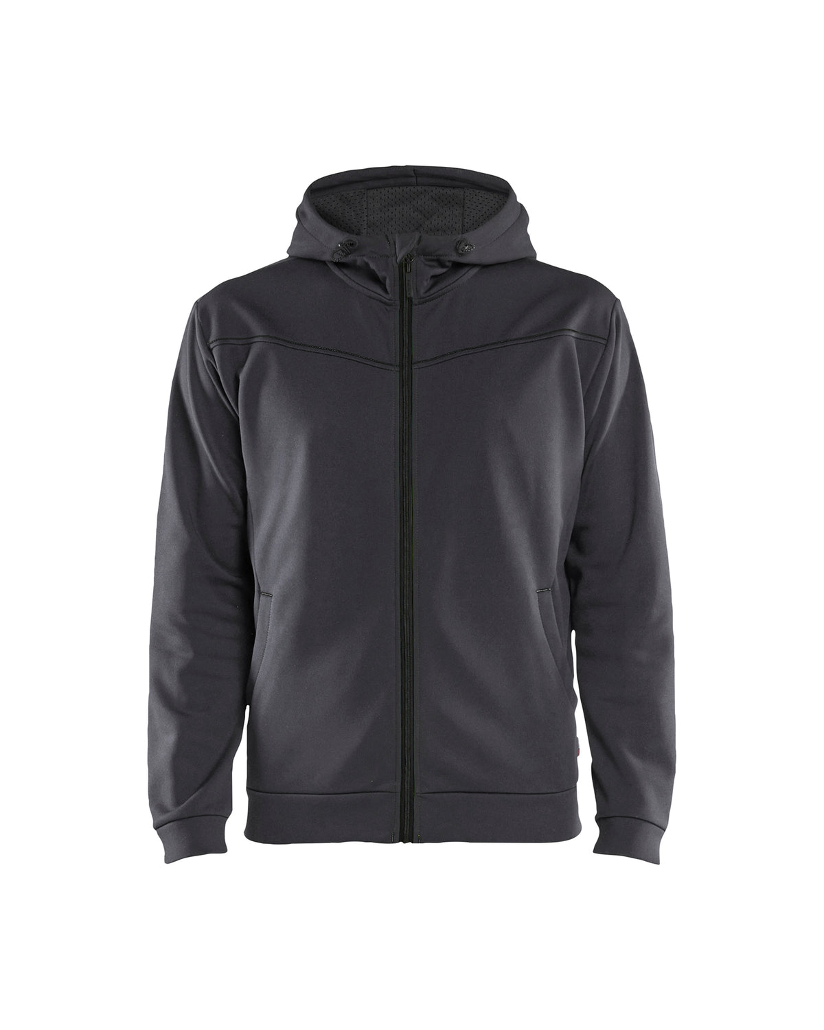 Hooded Sweatshirt met Rits 3363 - Medium grijs/Zwart