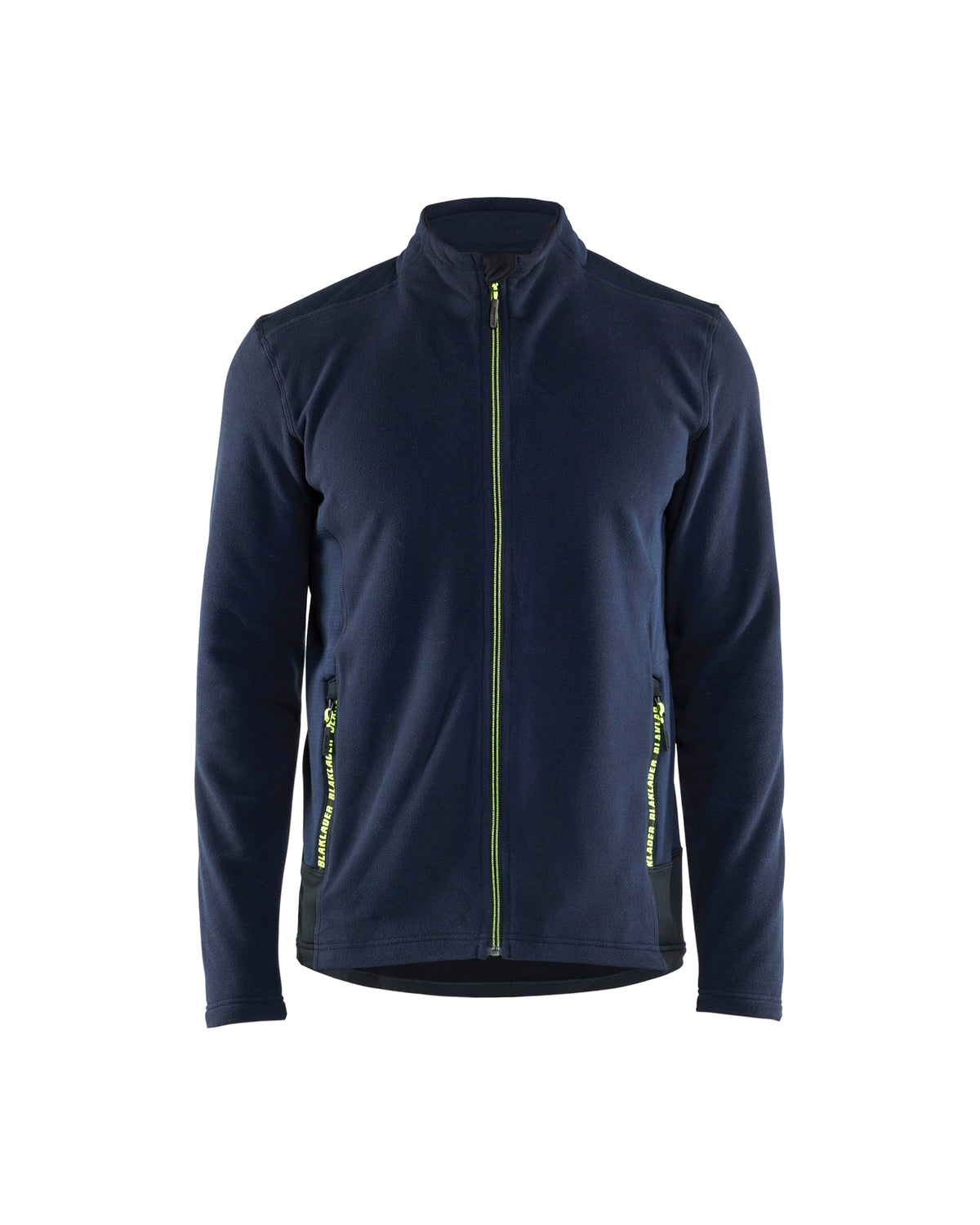 Microfleecevest 4765 - Donker marineblauw/High Vis Geel