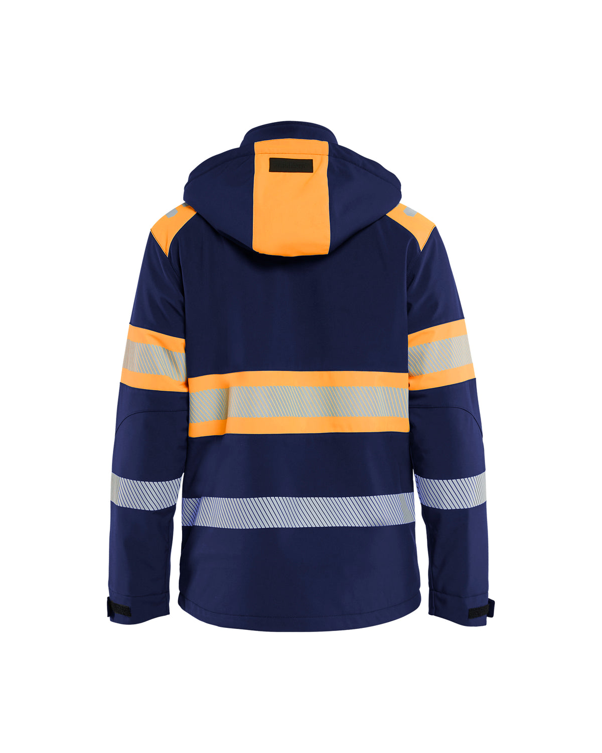 High-Visibility Softshell Jack 4489 - Marineblauw/Oranje