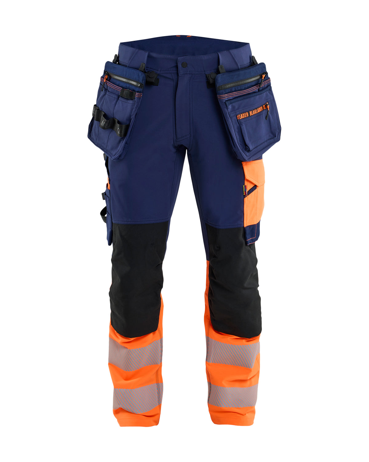 High-Visibility Werkbroek ToolRig - Marineblauw/Oranje