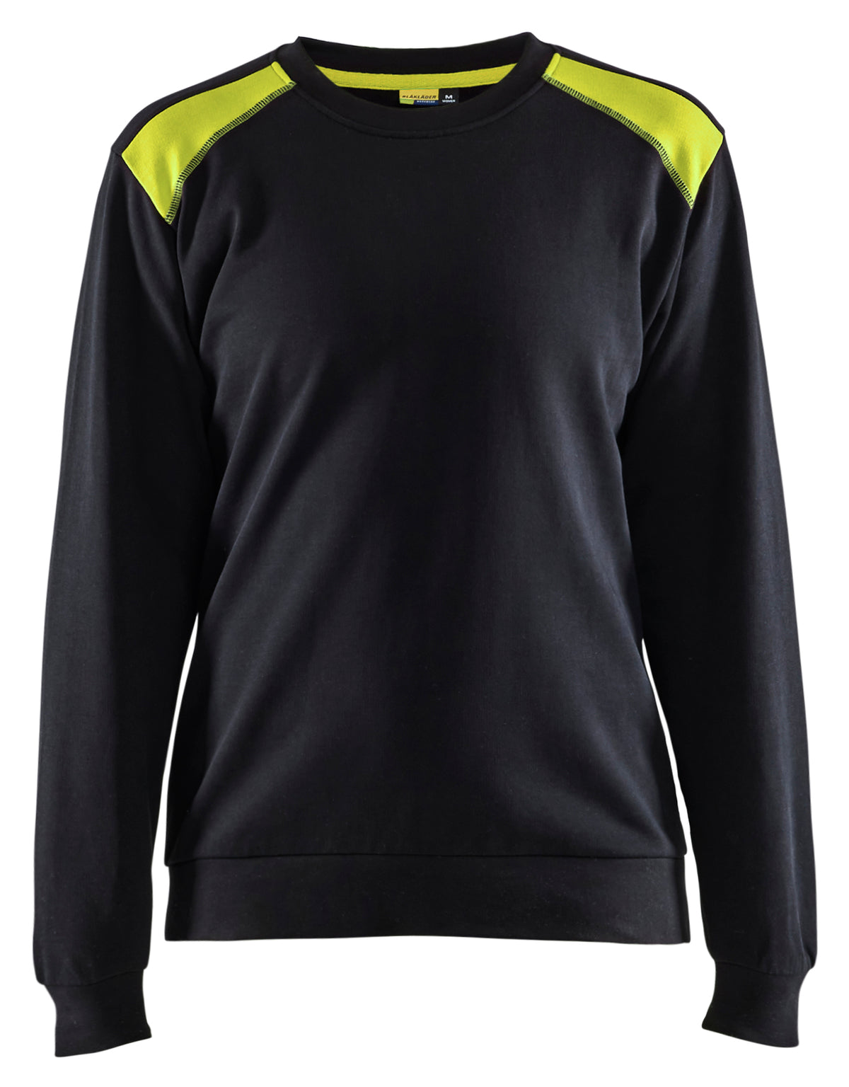 Sweatshirt Dames 3408 - Zwart/High Vis Geel