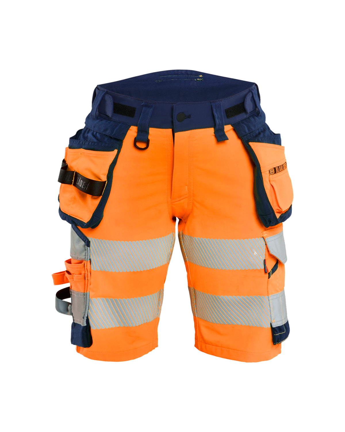 High-Visibility Short Dames 7020 - High Vis Oranje/Marineblauw