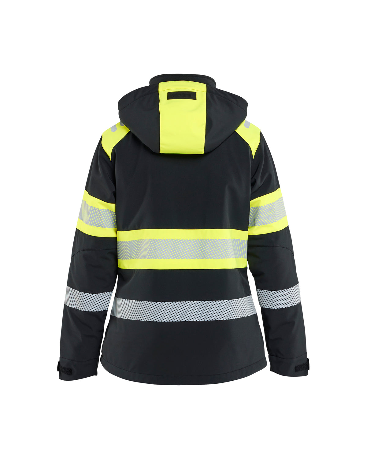 High-Visibility Softshell Jack Dames 4406 - Zwart/High Vis Geel