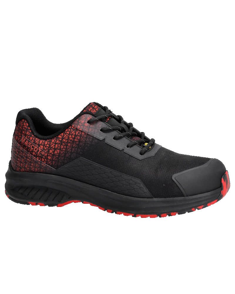 Lage veiligheidsschoenen S3S F1500 - 09202 - zwart/signaalrood