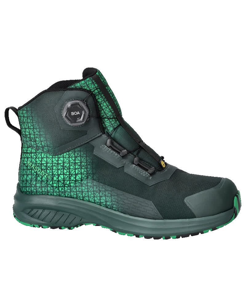 Veiligheidsschoenen hoog F1502 - 03333 - groen/helder groen
