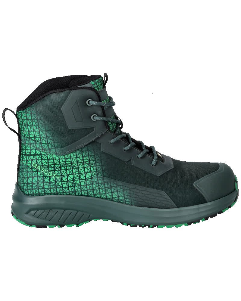 Veiligheidsschoenen hoog F1503 - Groen/heldergroen (03333)