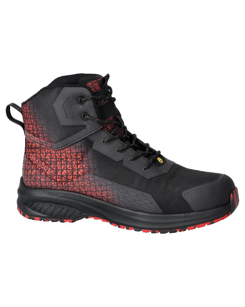 Veiligheidsschoenen hoog F1503 - Zwart/signaalrood (09202)