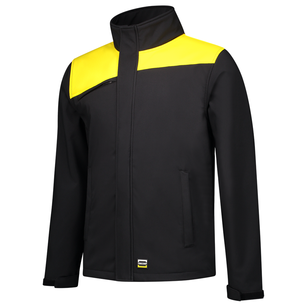 Tricorp Softshell Bicolor Naden 402021 Black Jassen BlackYellow / XS,BlackYellow / S,BlackYellow / M,BlackYellow / L,BlackYellow / XL,BlackYellow / XXL,BlackYellow / 3XL,BlackYellow / 4XL