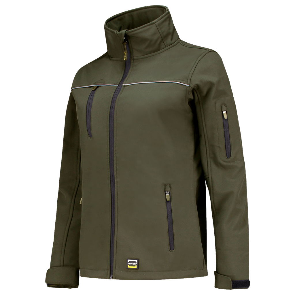 Tricorp Softshell Luxe Dames 402009 Dark Slate Gray Jassen Army / XS,Army / S,Army / M,Army / L,Army / XL,Army / XXL,Army / 3XL