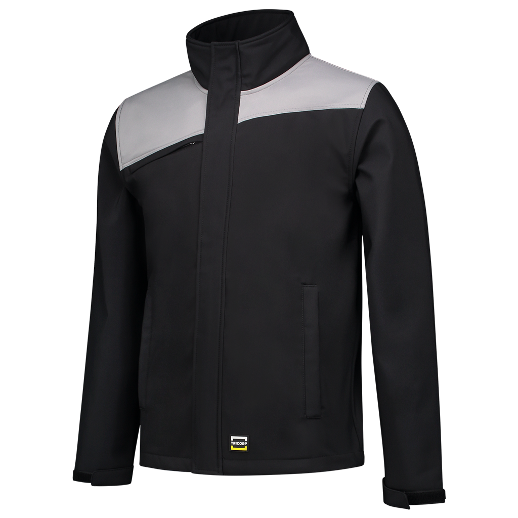 Tricorp Softshell Bicolor Naden 402021 Black Jassen BlackGrey / XS,BlackGrey / S,BlackGrey / M,BlackGrey / L,BlackGrey / XL,BlackGrey / XXL,BlackGrey / 3XL,BlackGrey / 4XL
