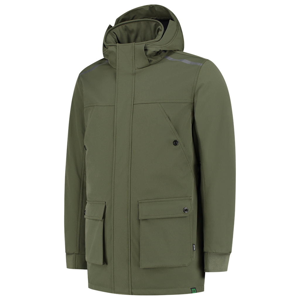 Tricorp Winter Softshell Parka Rewear 402713 Dark Olive Green Jassen Army / XS,Army / S,Army / M,Army / L,Army / XL,Army / XXL,Army / 3XL
