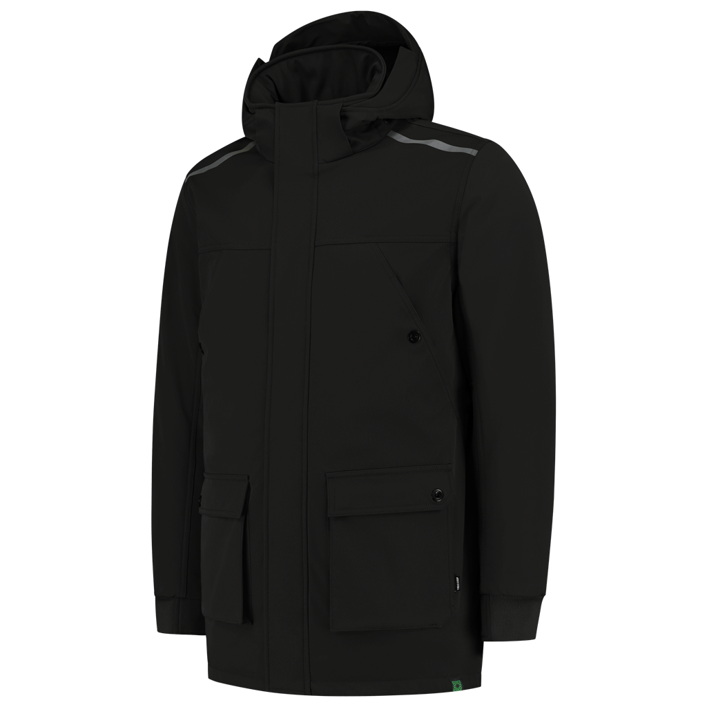 Tricorp Winter Softshell Parka Rewear 402713 Black Jassen Black / XS,Black / S,Black / M,Black / L,Black / XL,Black / XXL,Black / 3XL
