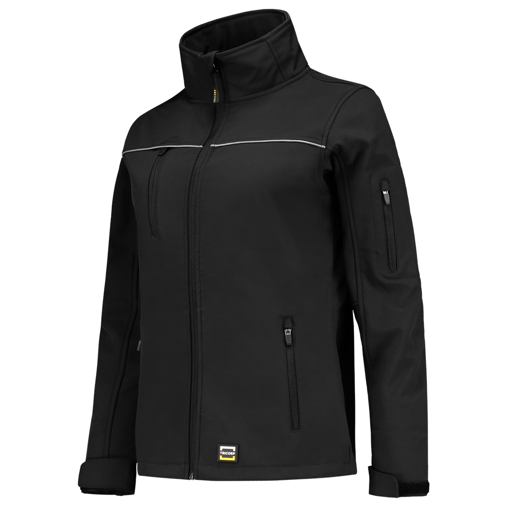 Tricorp Softshell Luxe Dames 402009 Black Jassen Black / XS,Black / S,Black / M,Black / L,Black / XL,Black / XXL,Black / 3XL