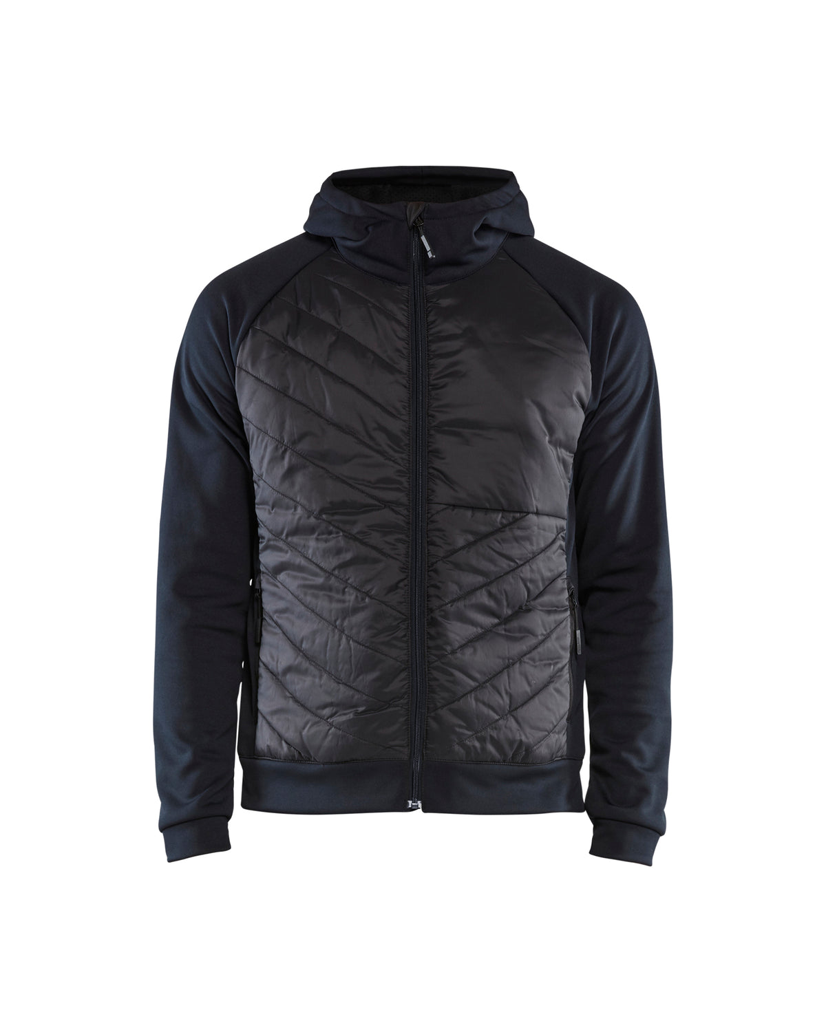 Hooded Hybride Sweatshirt met Rits 3463 - Donker marineblauw/Zwart