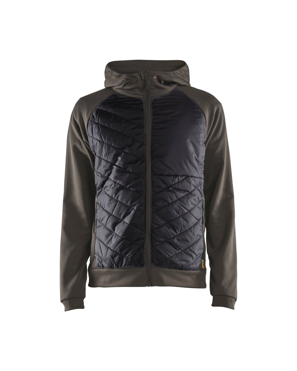 Hooded Hybride Sweatshirt met Rits 3463 - groen/zwart