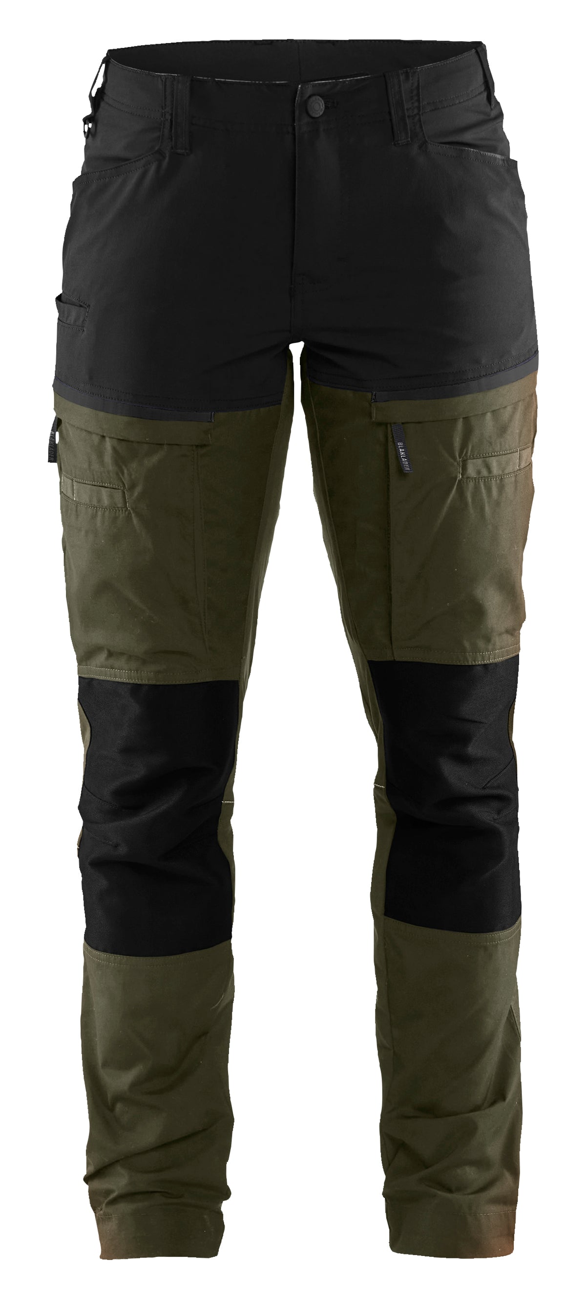 Service Werkbroek Stretch Dames 7166 - Donker herfstgroen/Zwart