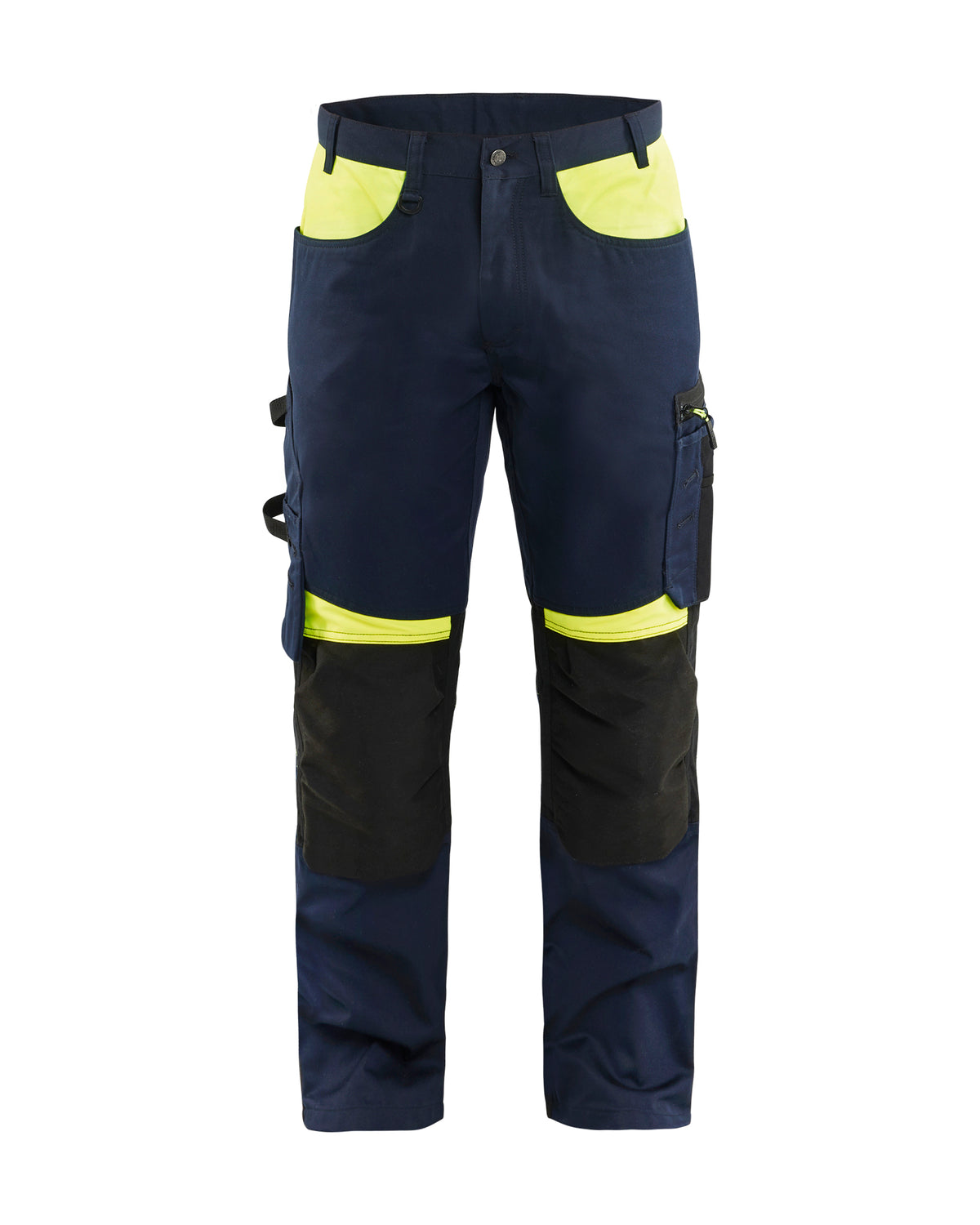 Werkbroek 1556 - Donker marineblauw/High Vis Geel