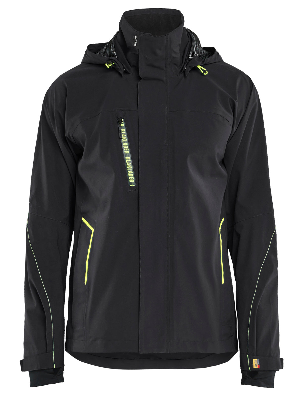 Shell Jack Stretch 4483 - Zwart/High Vis Geel