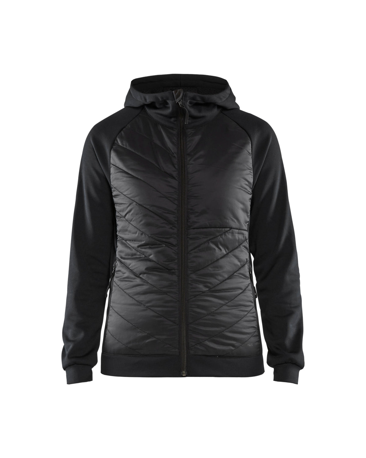 Hooded Hybride Sweatshirt Dames 3464 - Zwart/Donkergrijs
