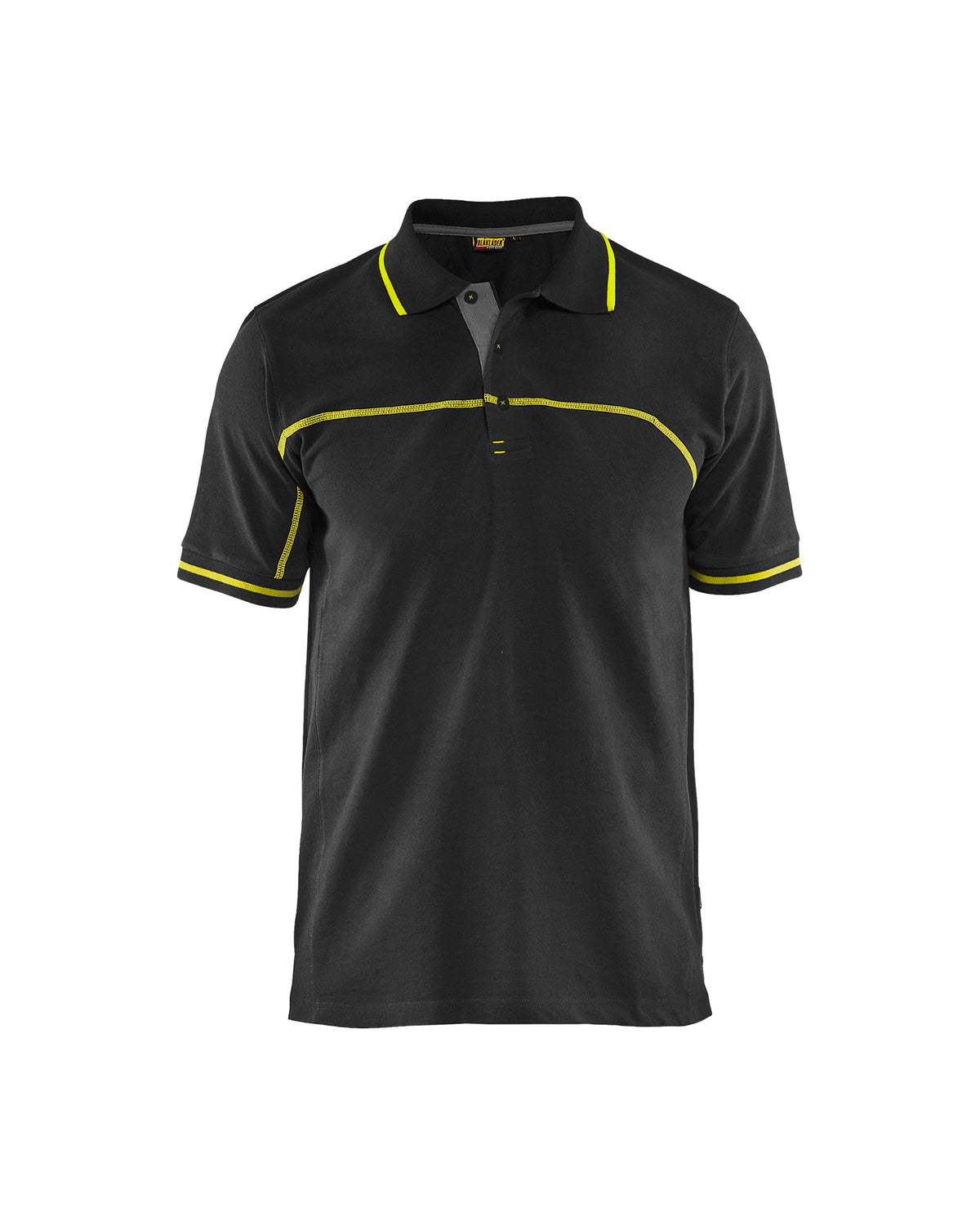 Poloshirt 3389 - Zwart/High Vis Geel