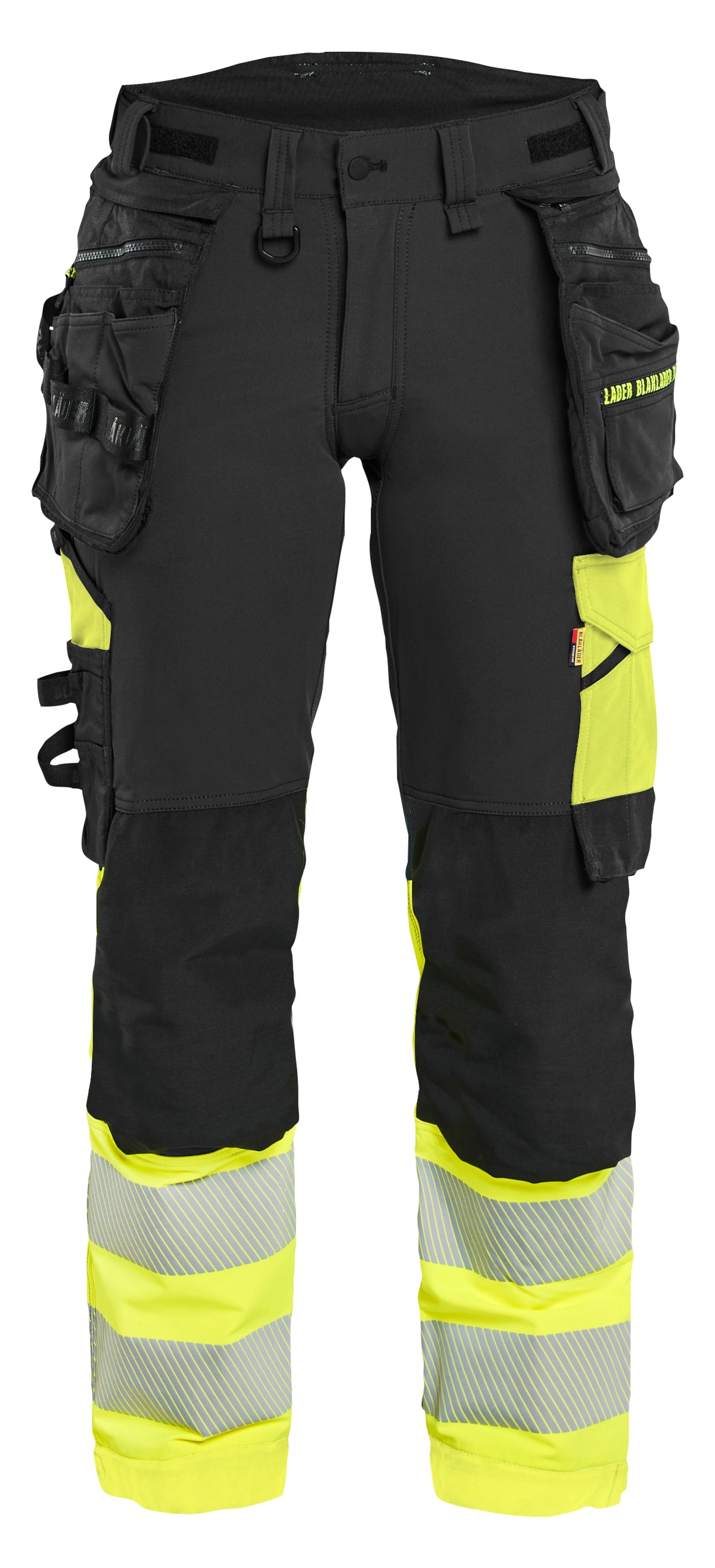 Werkbroek High-Visibility Dames 7025 - Zwart/High Vis Geel