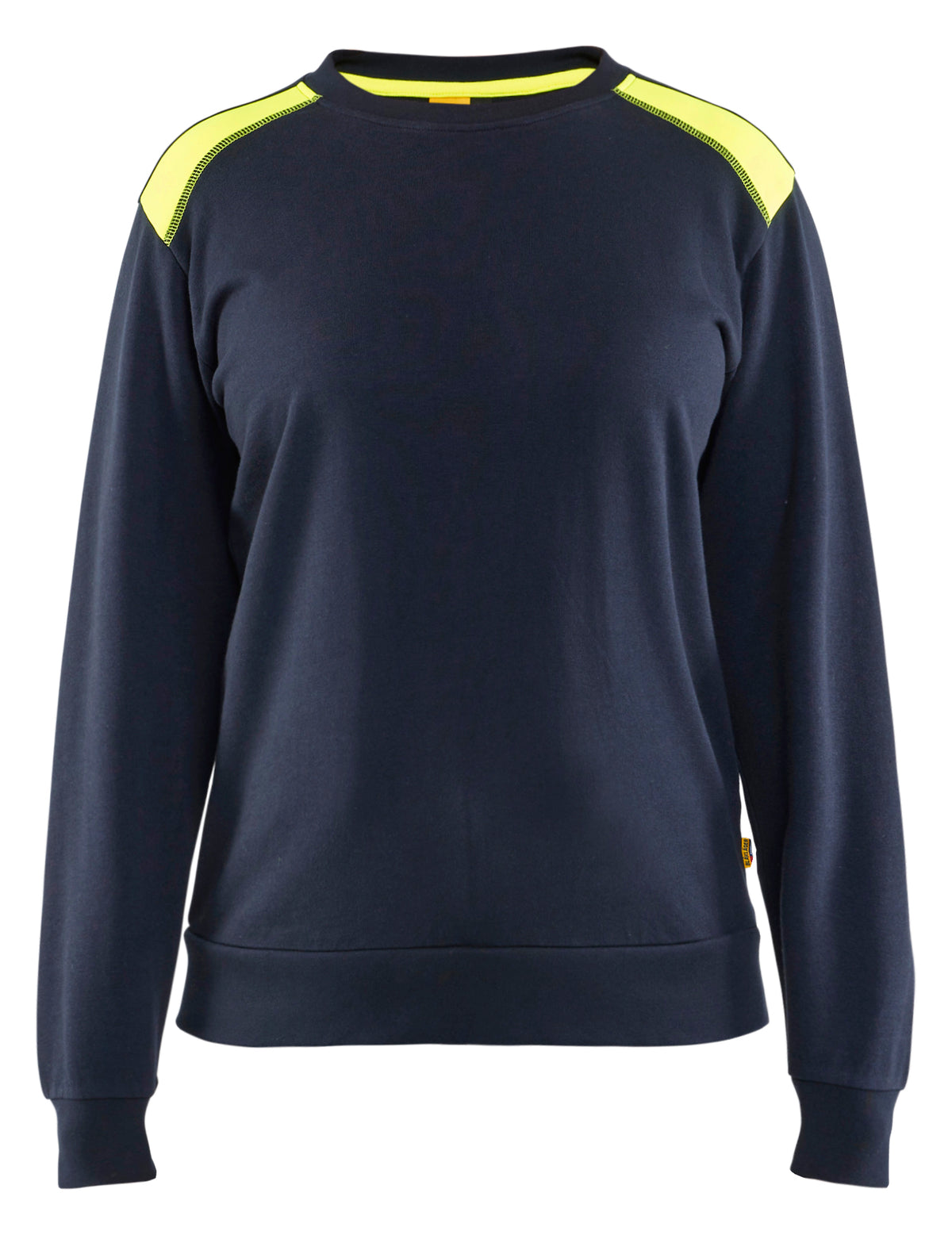 Sweatshirt Dames 3408 - Donker marineblauw/High Vis Geel