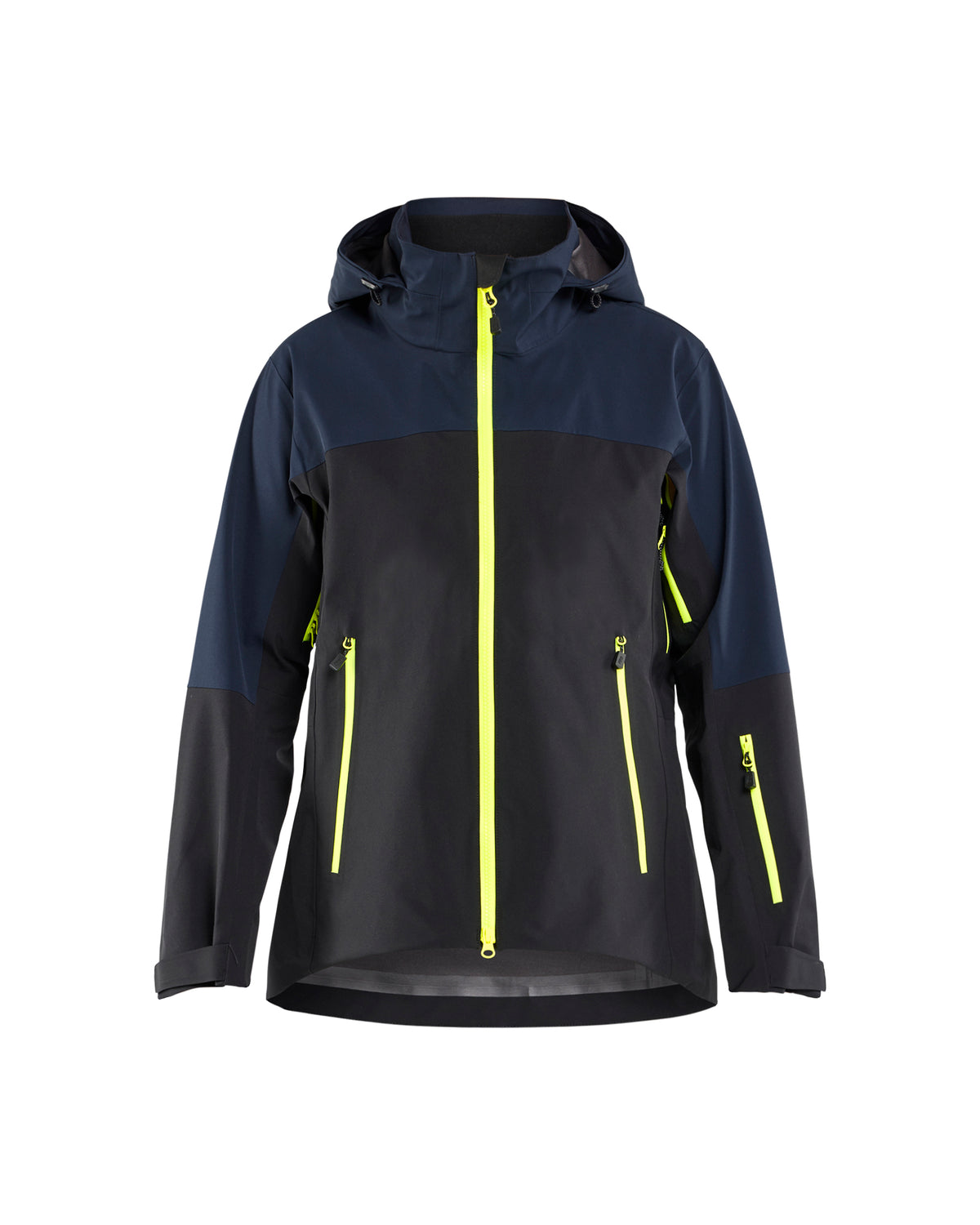 Shell Jack STRIKER Dames - Donker marineblauw/High Vis Geel