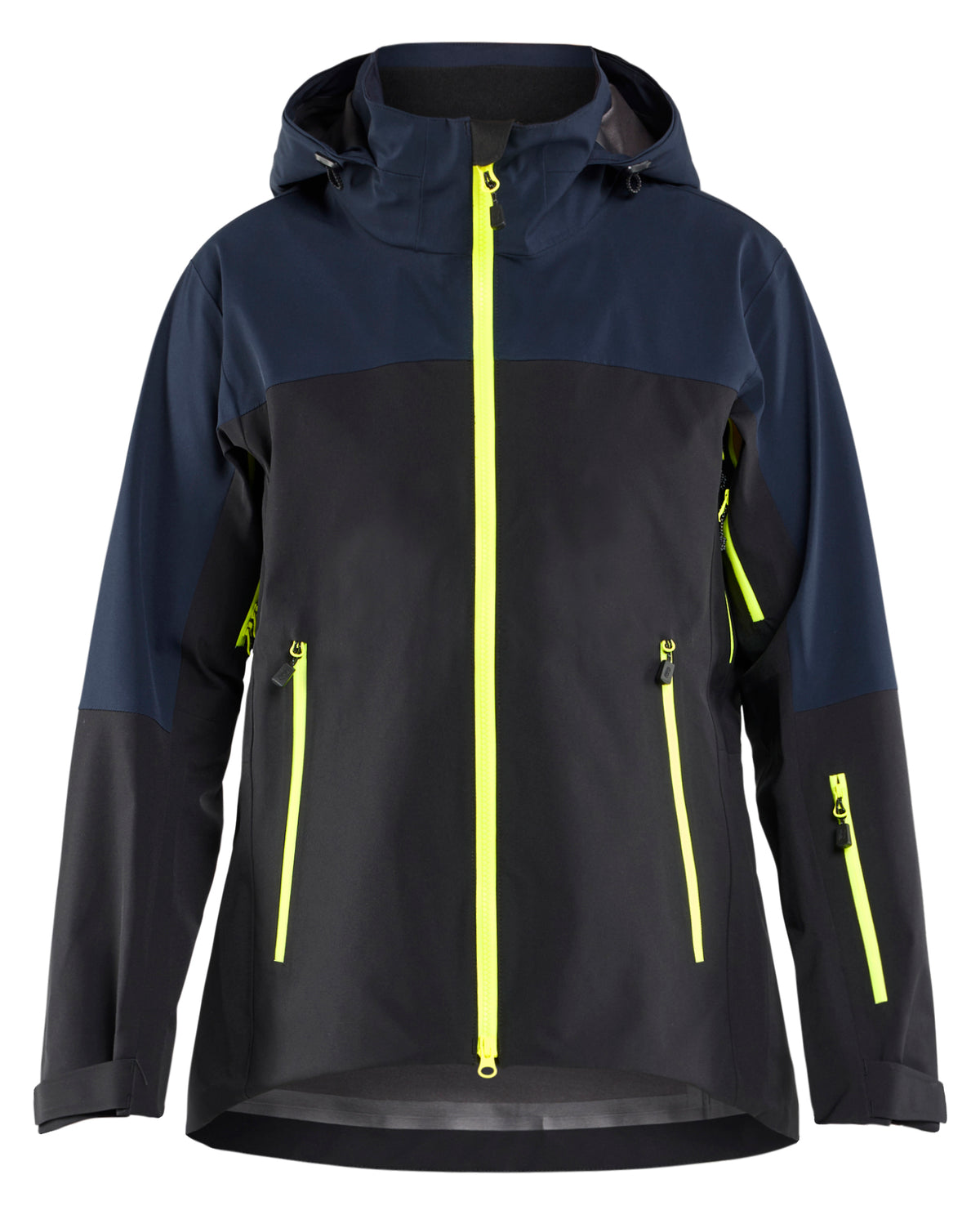 Shell Jack STRIKER Dames - Donker marineblauw/High Vis Geel