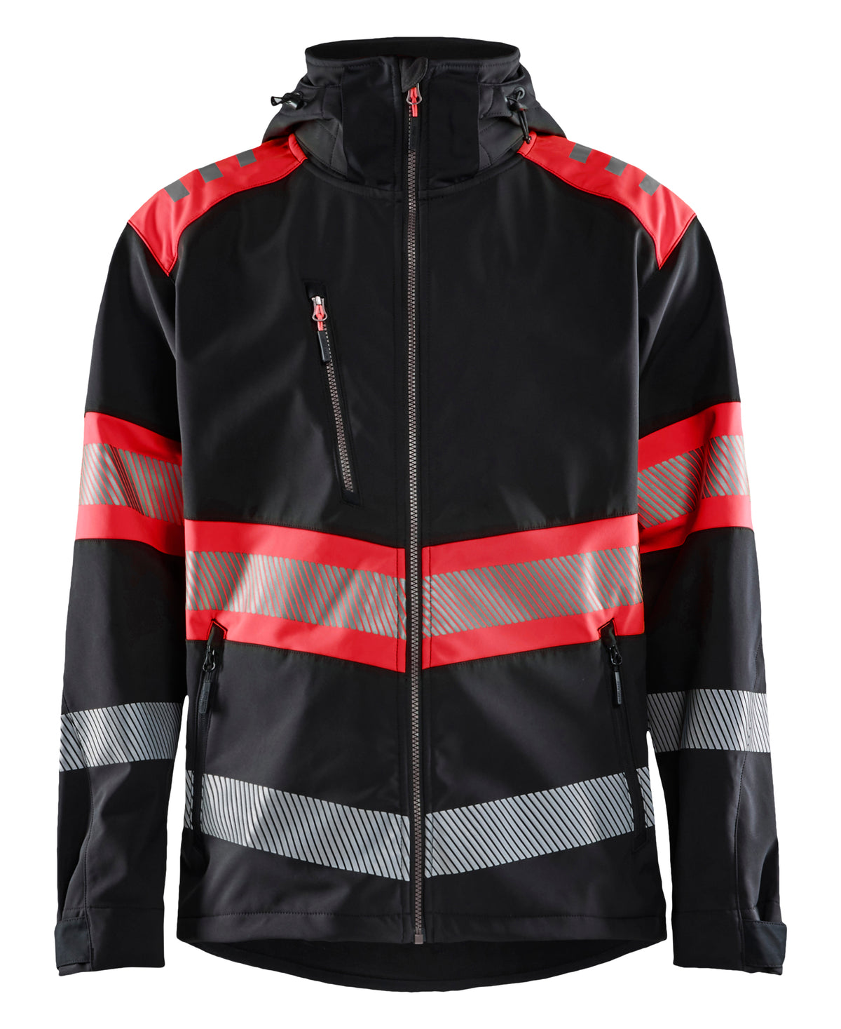 Softshell Jack High-Visibility 4494 - Zwart/High Vis Rood