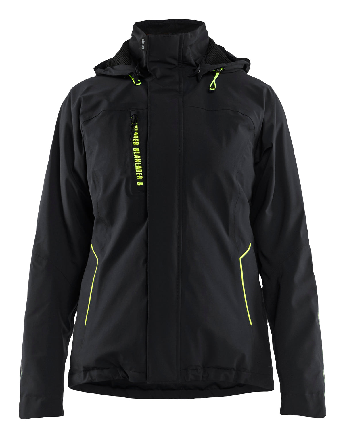 Winterjas Dames 4408 - Zwart/High Vis Geel