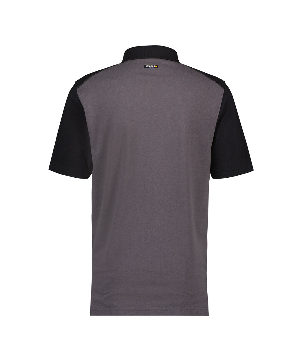 Poloshirt Cesar - Cementgrijs/Zwart