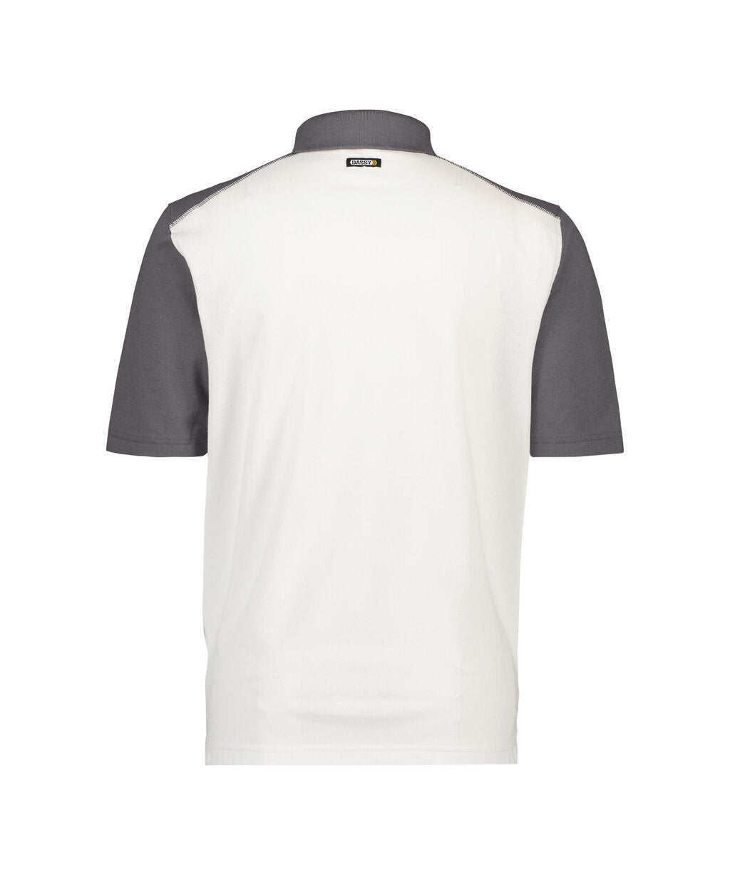 Poloshirt Cesar - Wit/Cementgrijs