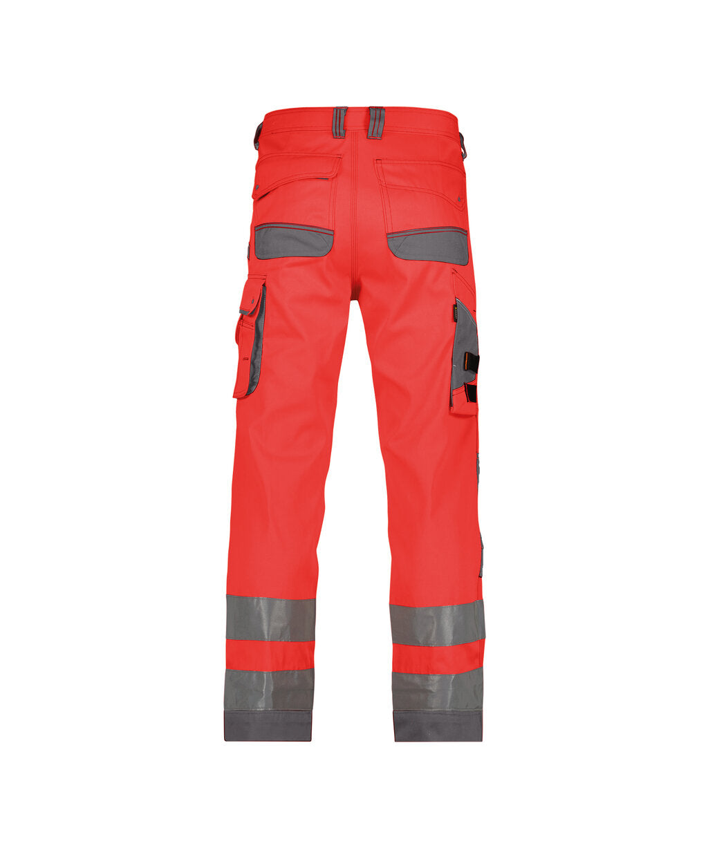 High-Visibility Broek Chicago - Fluorood/Cementgrijs