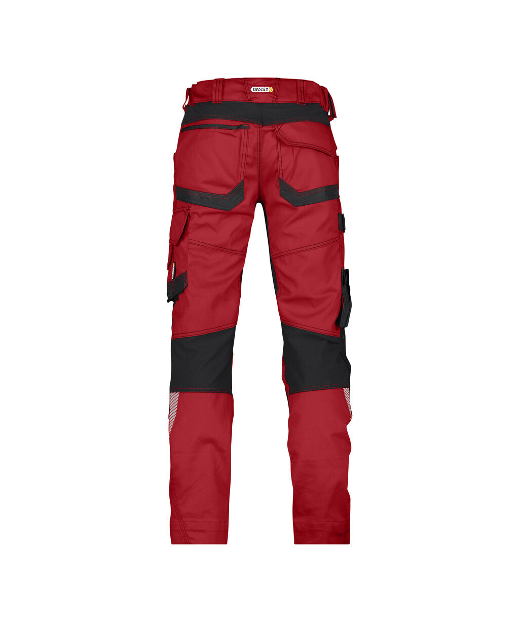Werkbroek Dynax Dames - Rood/Zwart