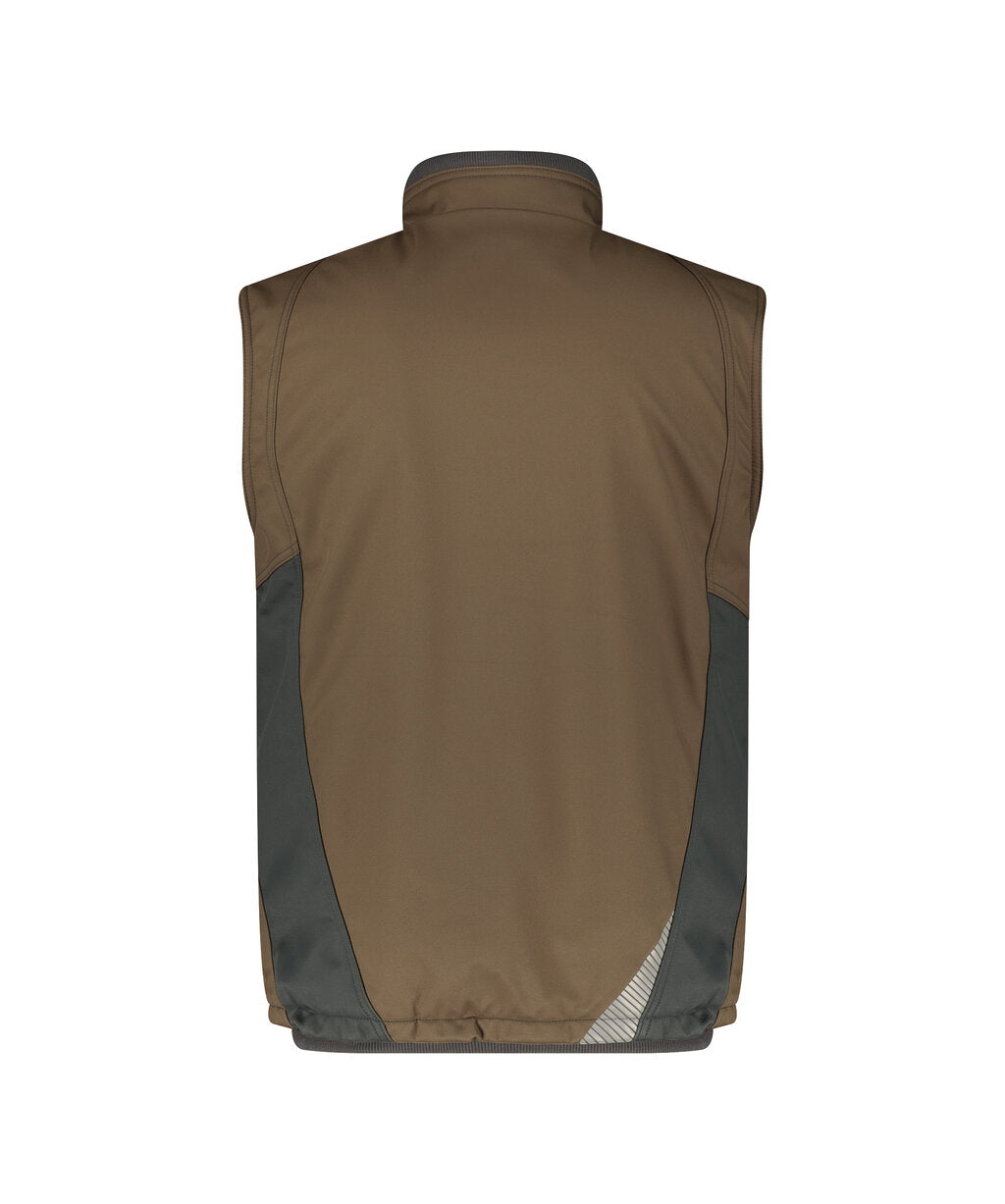 Softshell bodywarmer Fusion - Leembruin/Antracietgrijs