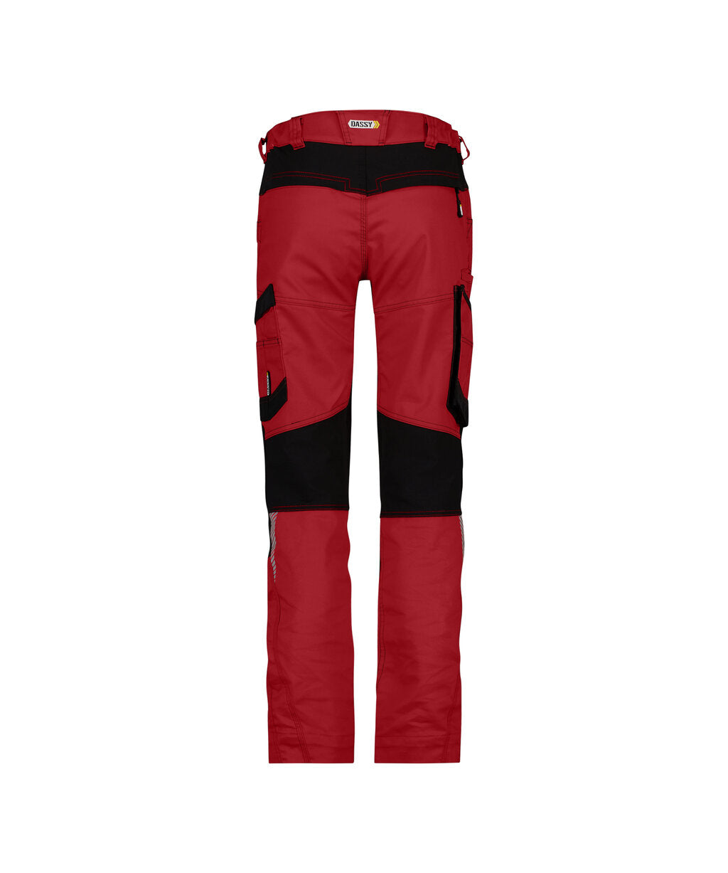 Werkbroek Helix Dames - Rood/Zwart