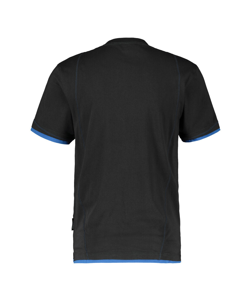 T-shirt Kinetic - Zwart/Azuurblauw