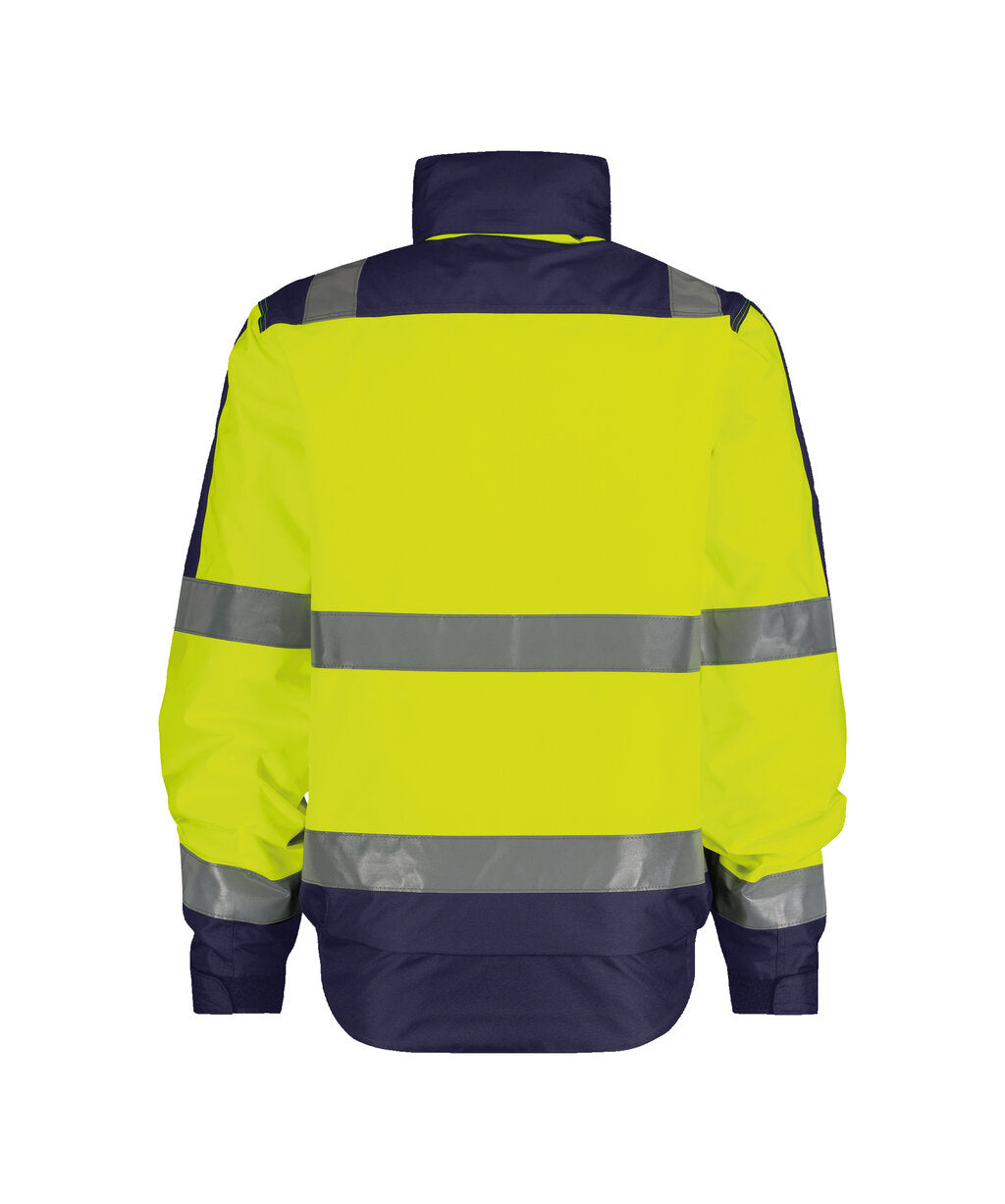 High-Visibility Winterjas Lima - Fluogeel/Marineblauw
