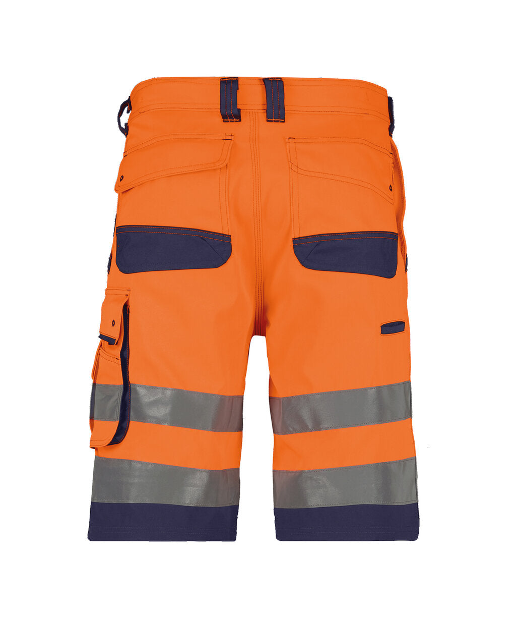 High-Visibility Short Lucca - Fluo-Oranje/Marineblauw