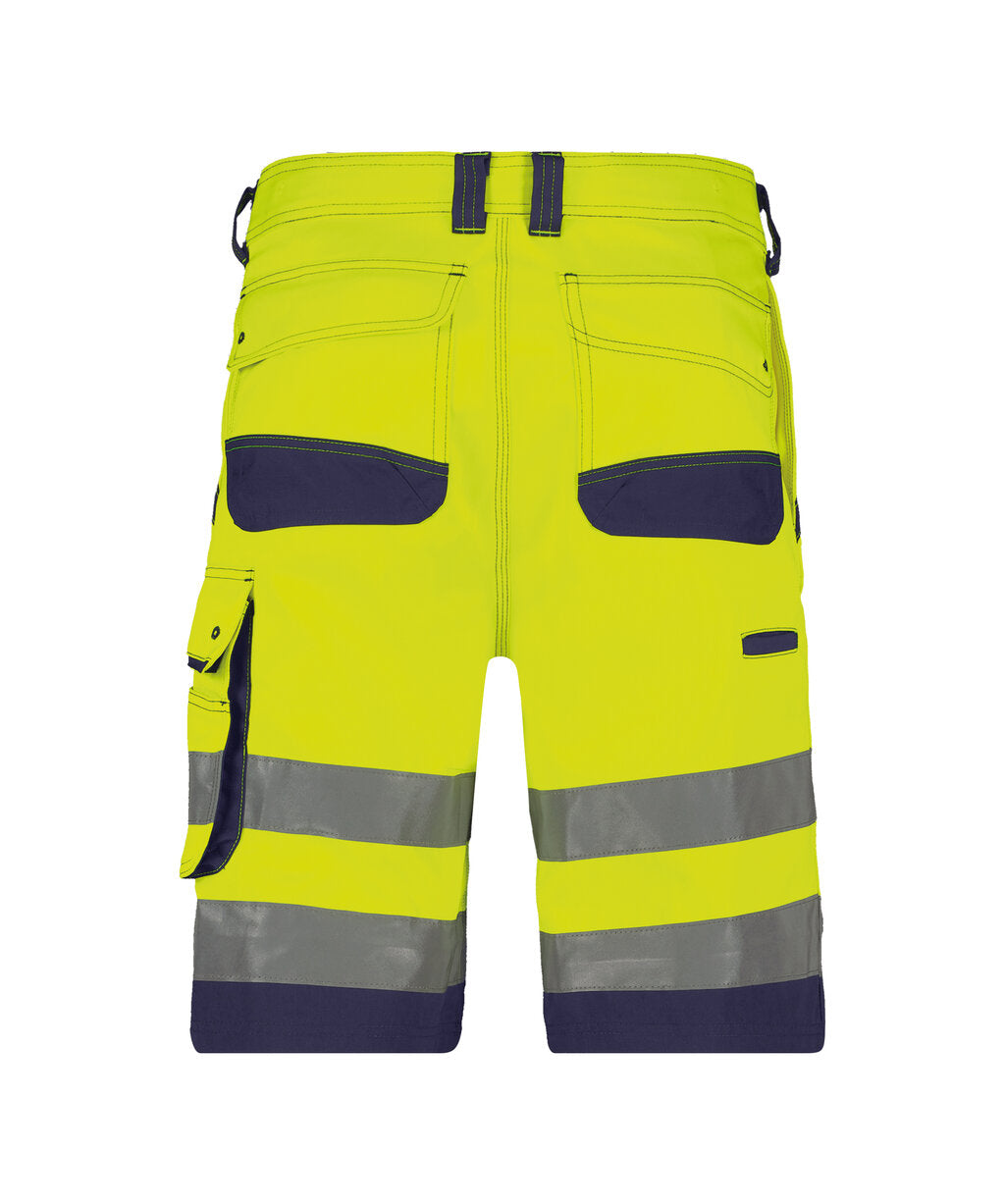 High-Visibility Short Lucca - Fluogeel/Marineblauw