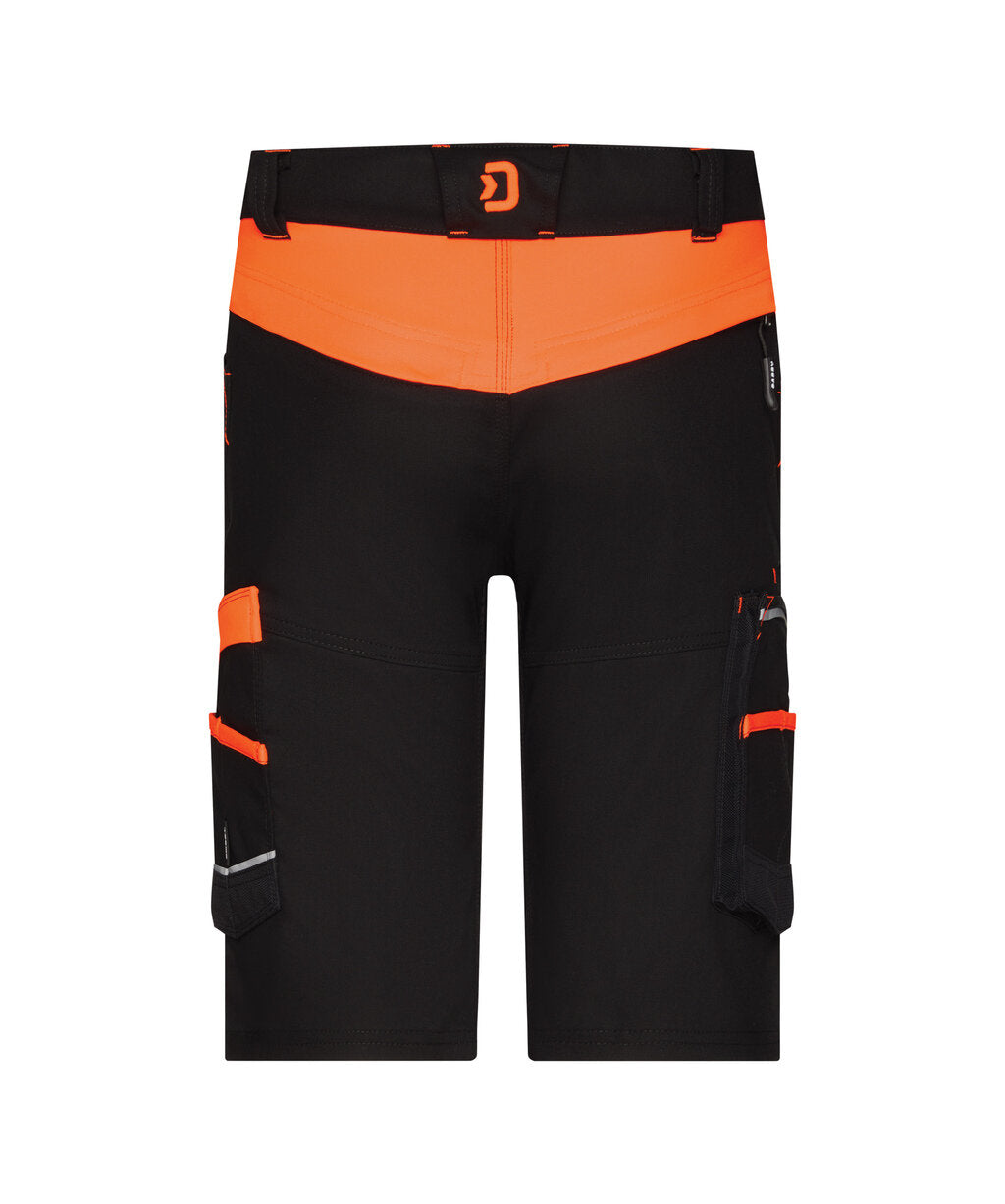 Werkshort Manilla - Zwart/Fluo-Oranje