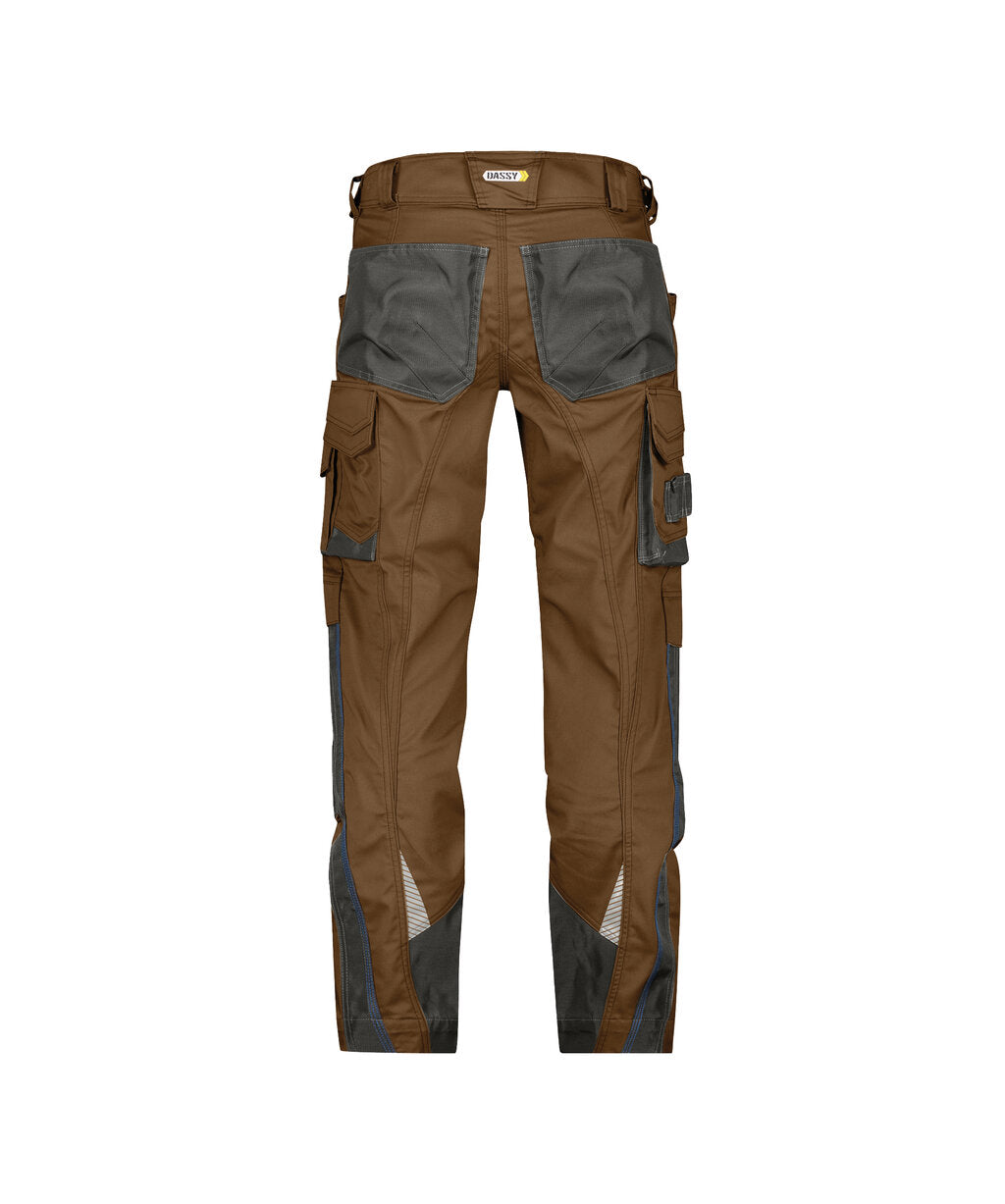 Werkbroek met kniezakken Nova - Leembruin/Antracietgrijs