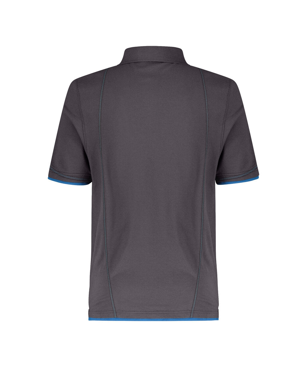 Poloshirt Orbital - Antracietgrijs/Azuurblauw