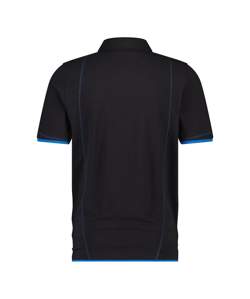 Poloshirt Orbital - Zwart/Azuurblauw