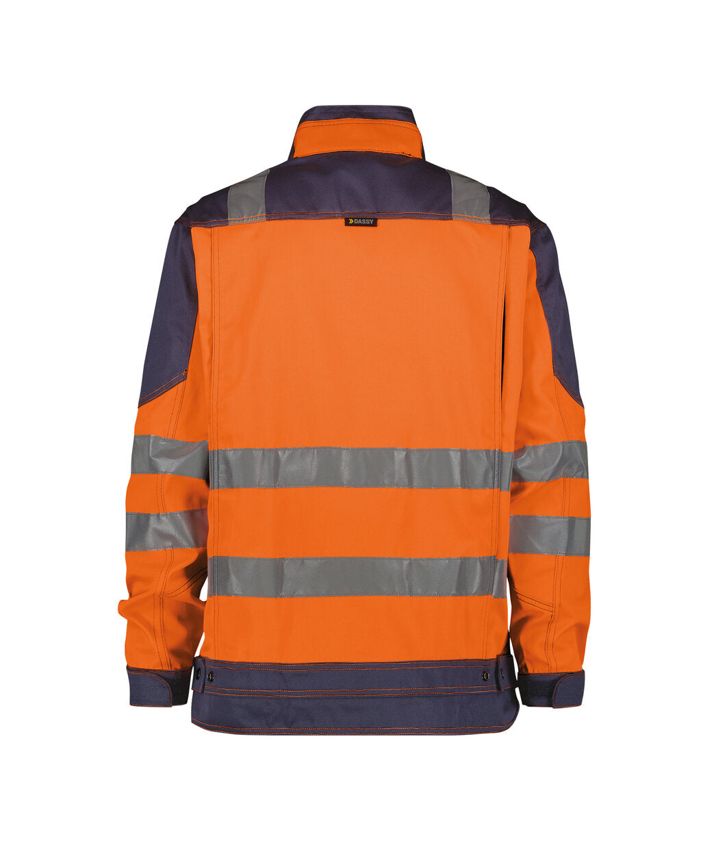 High-Visibility Vest Orlando - Fluo-Oranje/Marineblauw